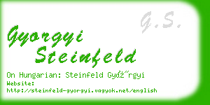 gyorgyi steinfeld business card
